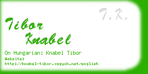 tibor knabel business card